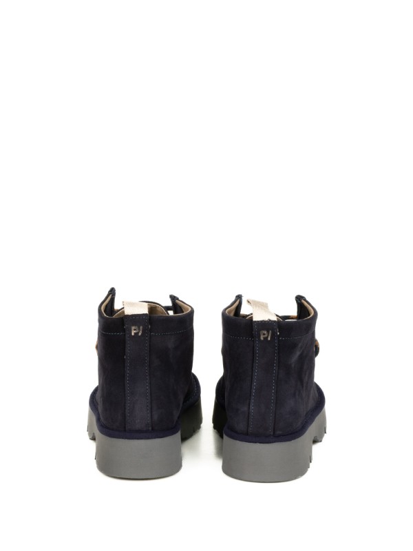 Men's Blue Suede Polish