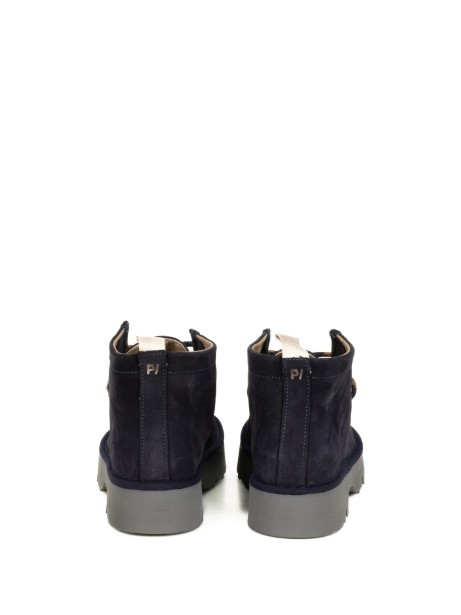 Polacco uomo blu in suede