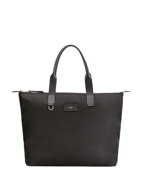 Shopping bag con placca logo