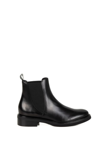 Women's Black Leather Beatles