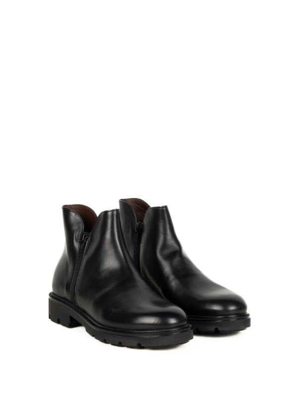 Stivaletto basso donna nero in pelle