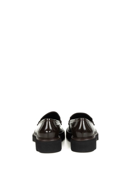 Women's Dark Brown Leather Moccasin