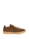 Sneakers uomo in pelle scamosciata marrone