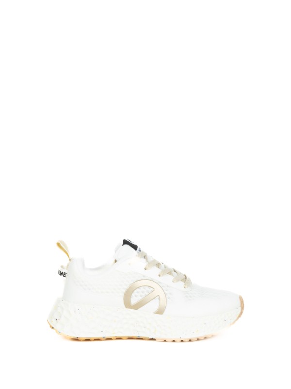 Sneaker donna bianco oro