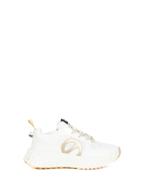 Sneaker donna bianco oro