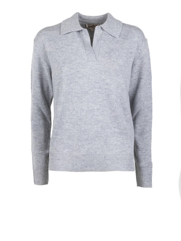 Maglione da donna Eze con collo polo Maglione da donna Eze con collo polo