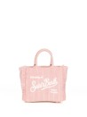 Shopping bag Vanity Mini rosa in velluto a coste
