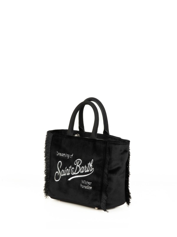 Shopping bag Vanity Mini Velvet nera