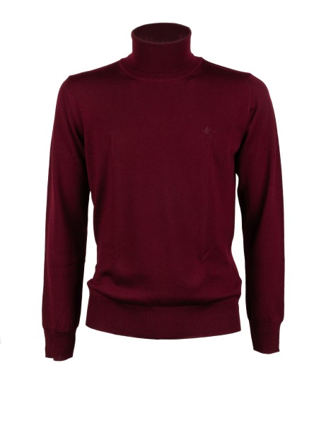 Maglia dolcevita bordeaux uomo