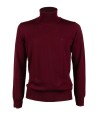 Maglia dolcevita bordeaux uomo