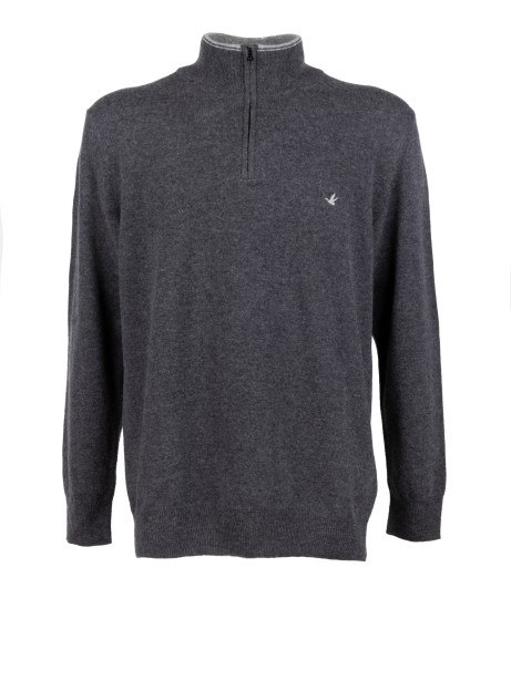 Maglia dolcevita uomo grigio grafite