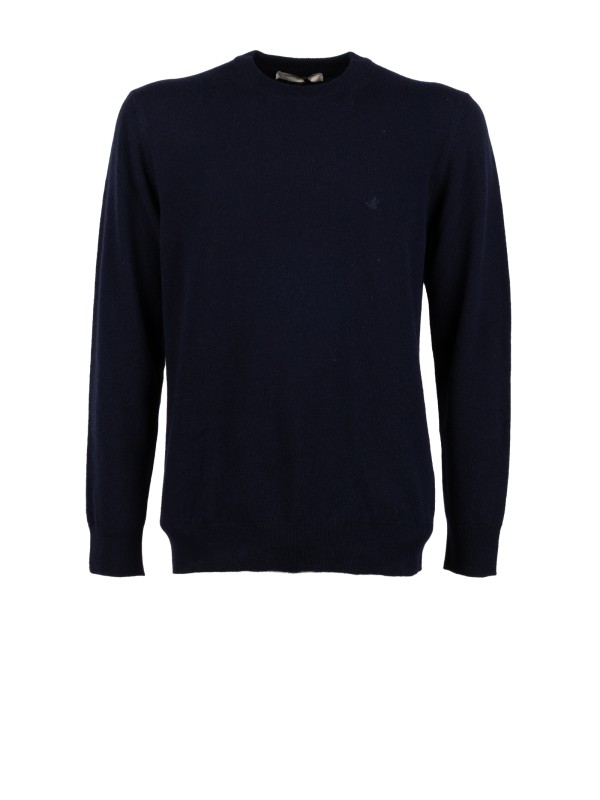 Maglia girocollo blu navy uomo