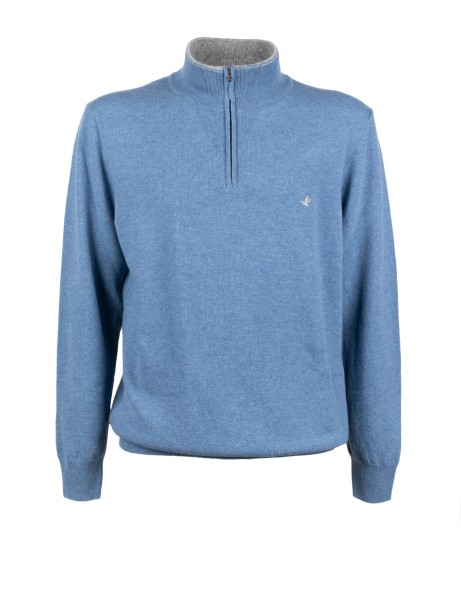 Maglia dolcevita uomo azzurro