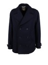 Giacca doppiopetto blu navy uomo