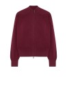 Cardigan bordeaux con zip