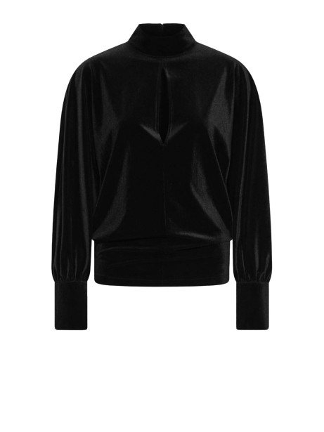 Maglia nera con colletto