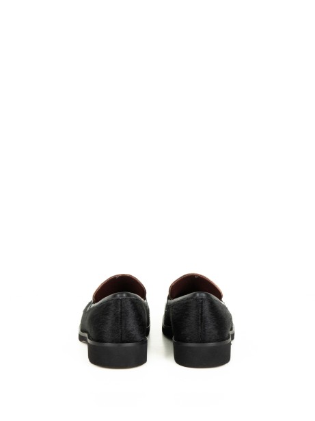 Black Pony Moccasin with Clamp