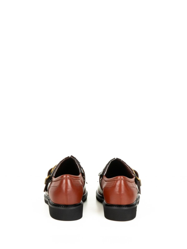 Brown Leather Moccasin with Fringes