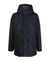 Parka blu navy con cappuccio