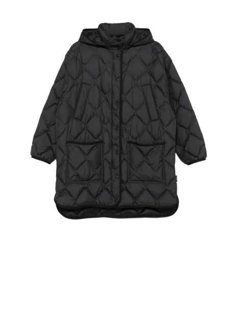 Giaccone nero trapuntato donna