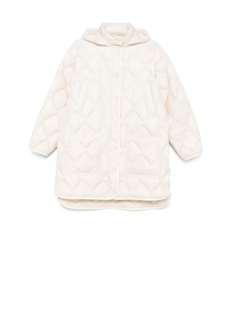 Giaccone crema trapuntato donna