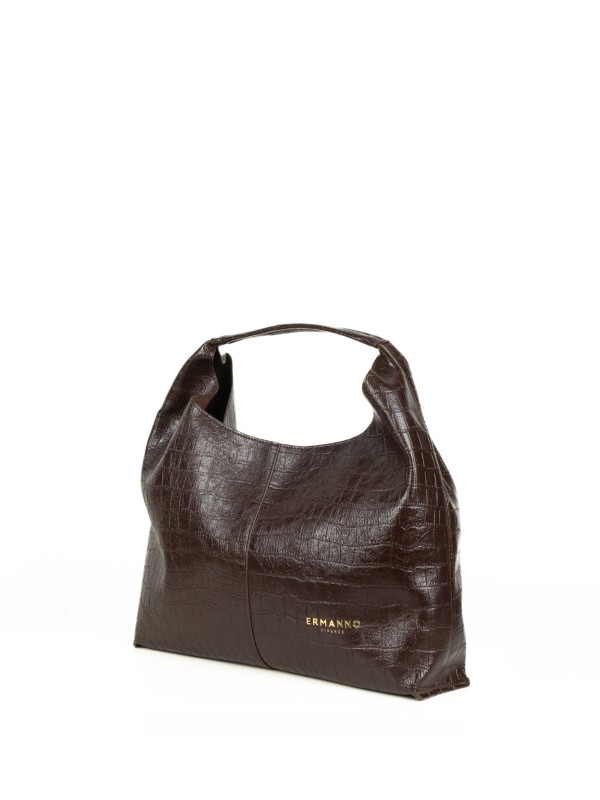 Borsa a spalla Veronica testa di moro in pelle cocco