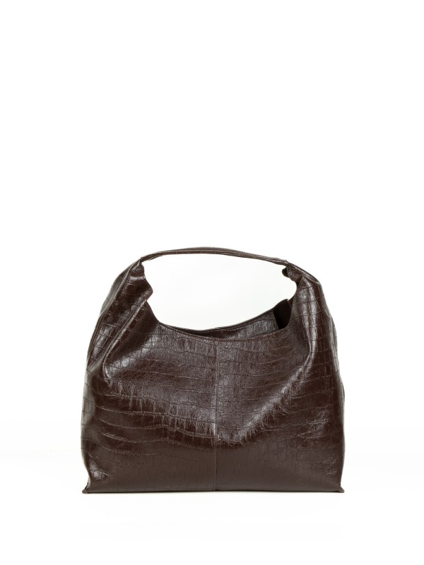 Borsa a spalla Veronica testa di moro in pelle cocco