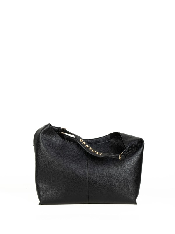 Borsa a spalla Veronica nera in pelle