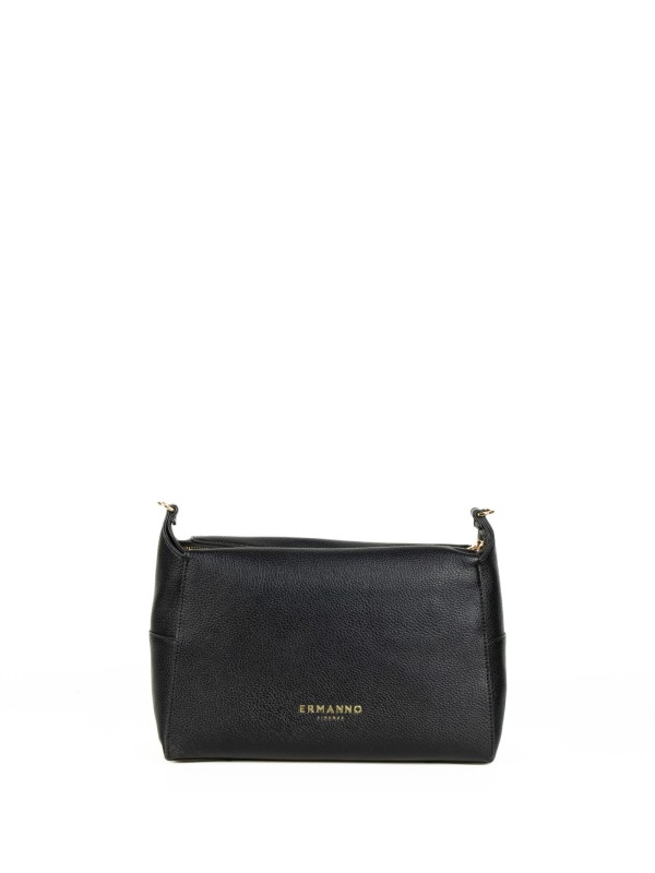 Borsa a spalla Victoria nera in pelle