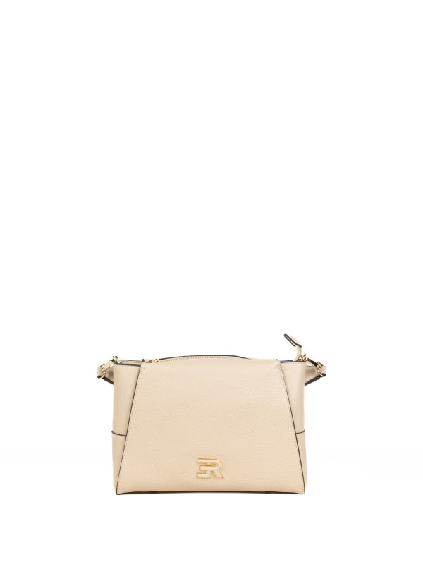 Borsa a tracolla Victoria sabbia in pelle