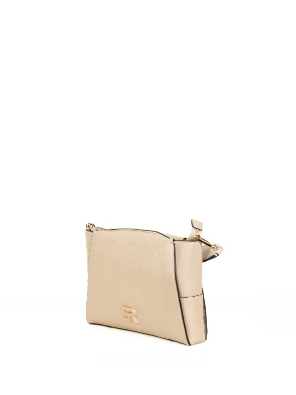 Borsa a tracolla Victoria sabbia in pelle