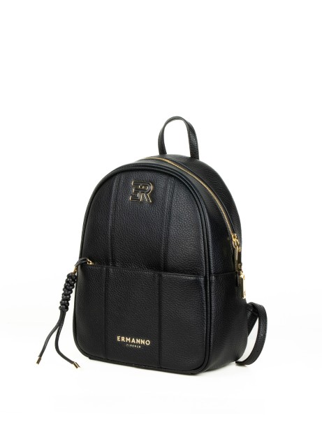 Zaino nero in pelle donna 2