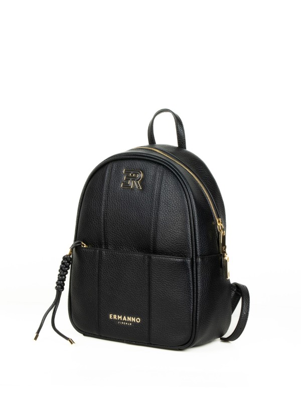 Zaino nero in pelle donna