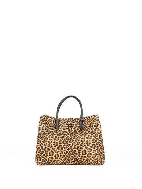 Shopping bag stampa leopardata large