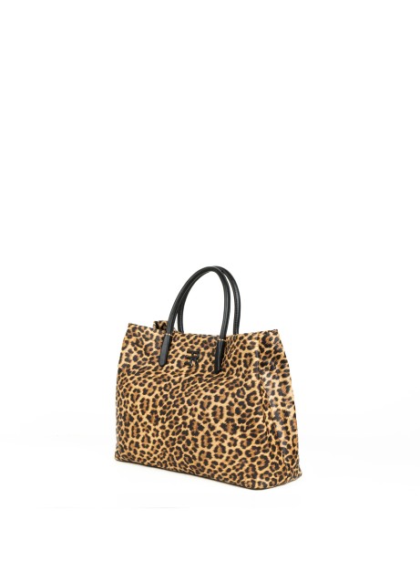 Shopping bag stampa leopardata large 2