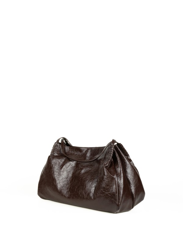 Borsa shopping bag testa di moro in pelle large