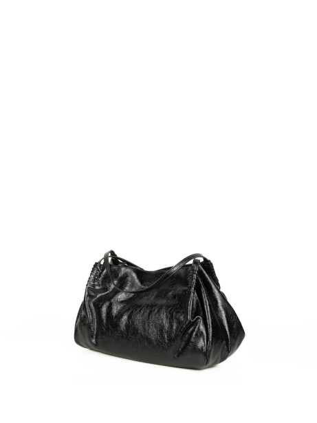 Borsa doppio manico Vivian nera in pelle small 2