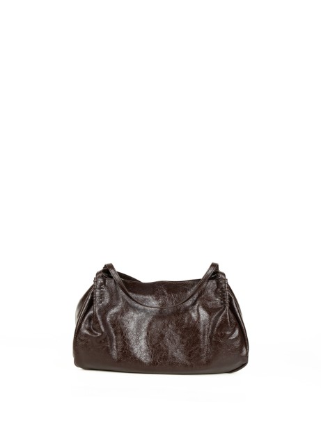 Borsa doppio manico Vivian testa di moro in pelle small