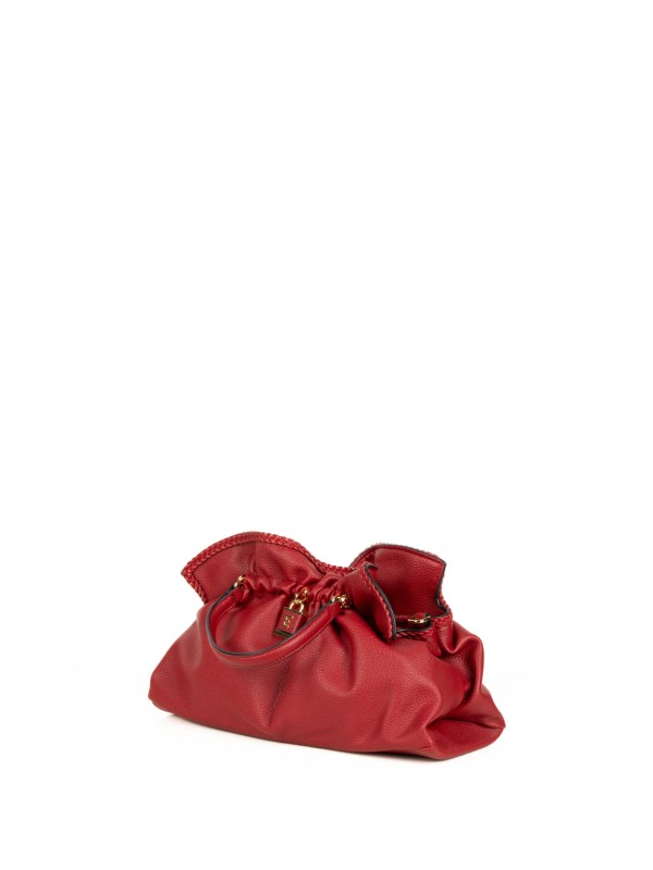 Borsa doppio manico Vivian rossa in pelle small