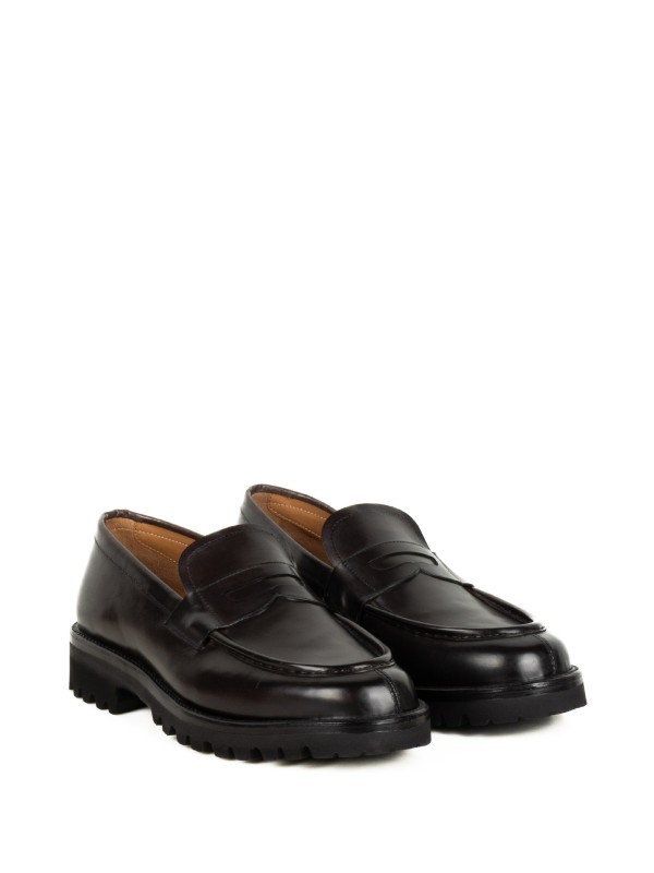 Mocassino marrone in pelle