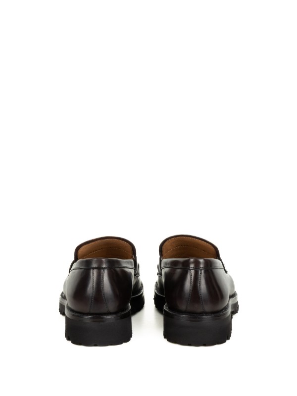 Mocassino marrone in pelle