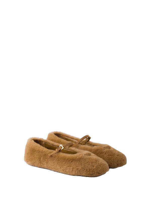 Ballerine in montone con logo