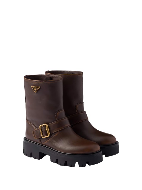 Stivaletti in pelle con logo