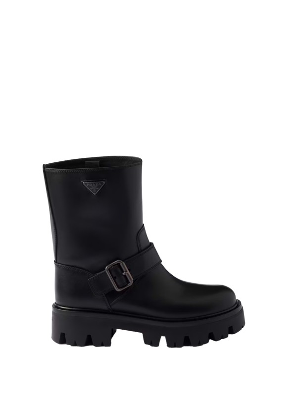 Stivaletti in pelle con logo