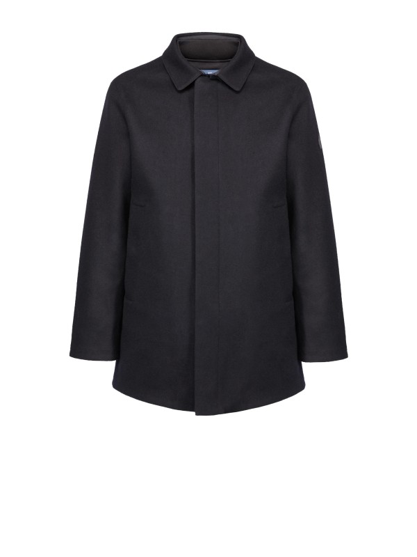 Giaccone dark blu uomo con zip