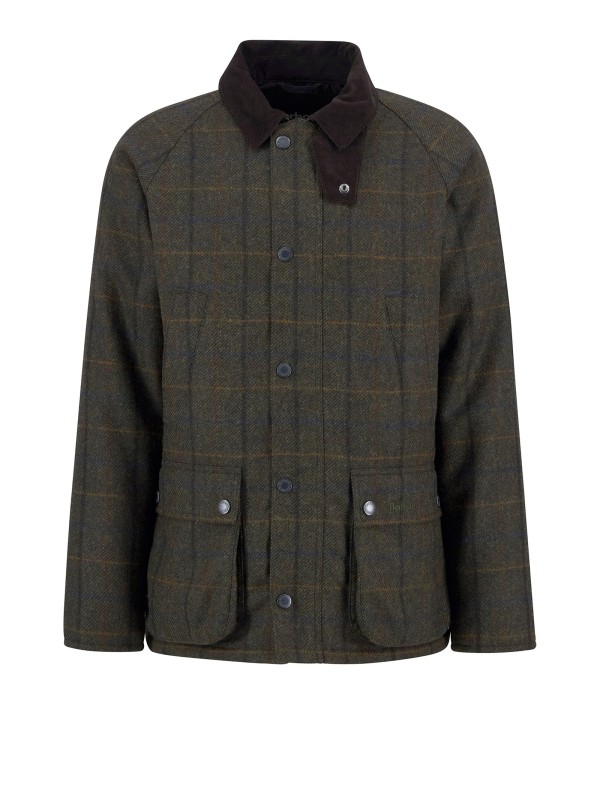 Giubbino marrone a quadri uomo