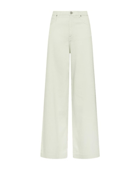 Pantalone burro donna a vita alta