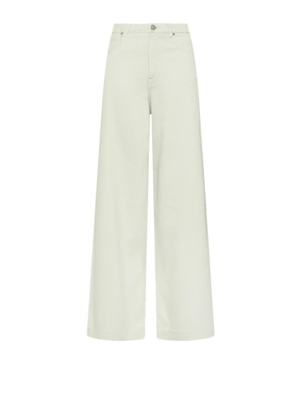 Pantalone burro donna a vita alta