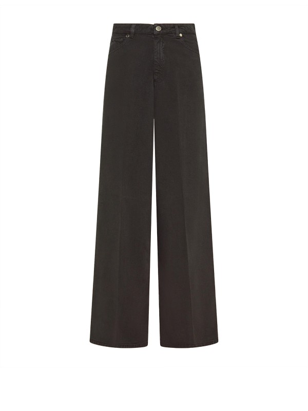 Pantalone nero donna a vita alta