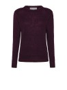 Maglia girocollo borgogna donna